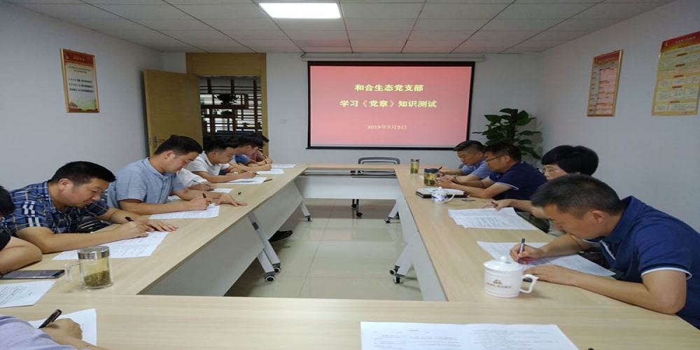 和合生態黨支部組織黨員開展黨章測試