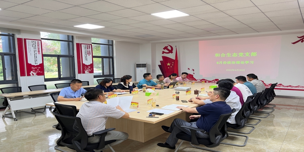 和合生態黨支部組織開展6月份政治理論學習