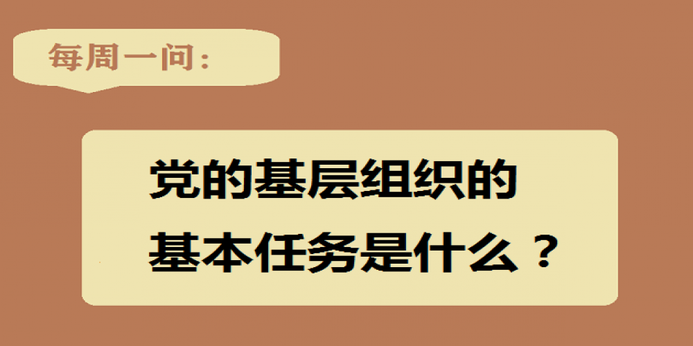 黨的基層組織的基本任務(wù)是什么？