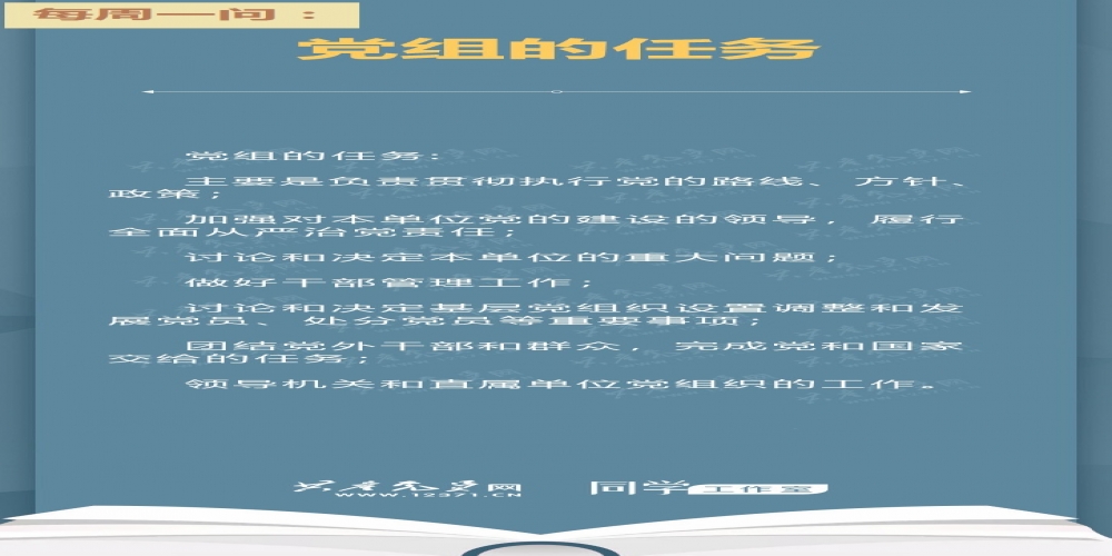 黨組的任務(wù)是什么？
