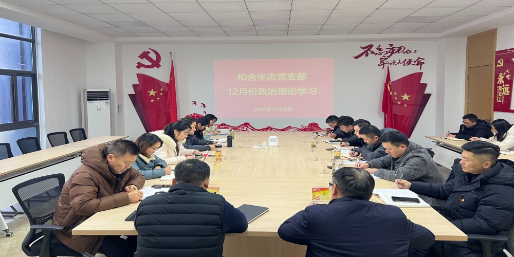 和合生態黨支部組織開展12月份政治理論學習
